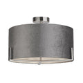 Texture Grey Velvet 3Lt Ceiling Light Fitting