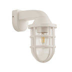White Cage Outdoor Light Wall Bracket