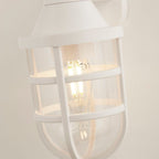 White Cage Outdoor Light Wall Bracket
