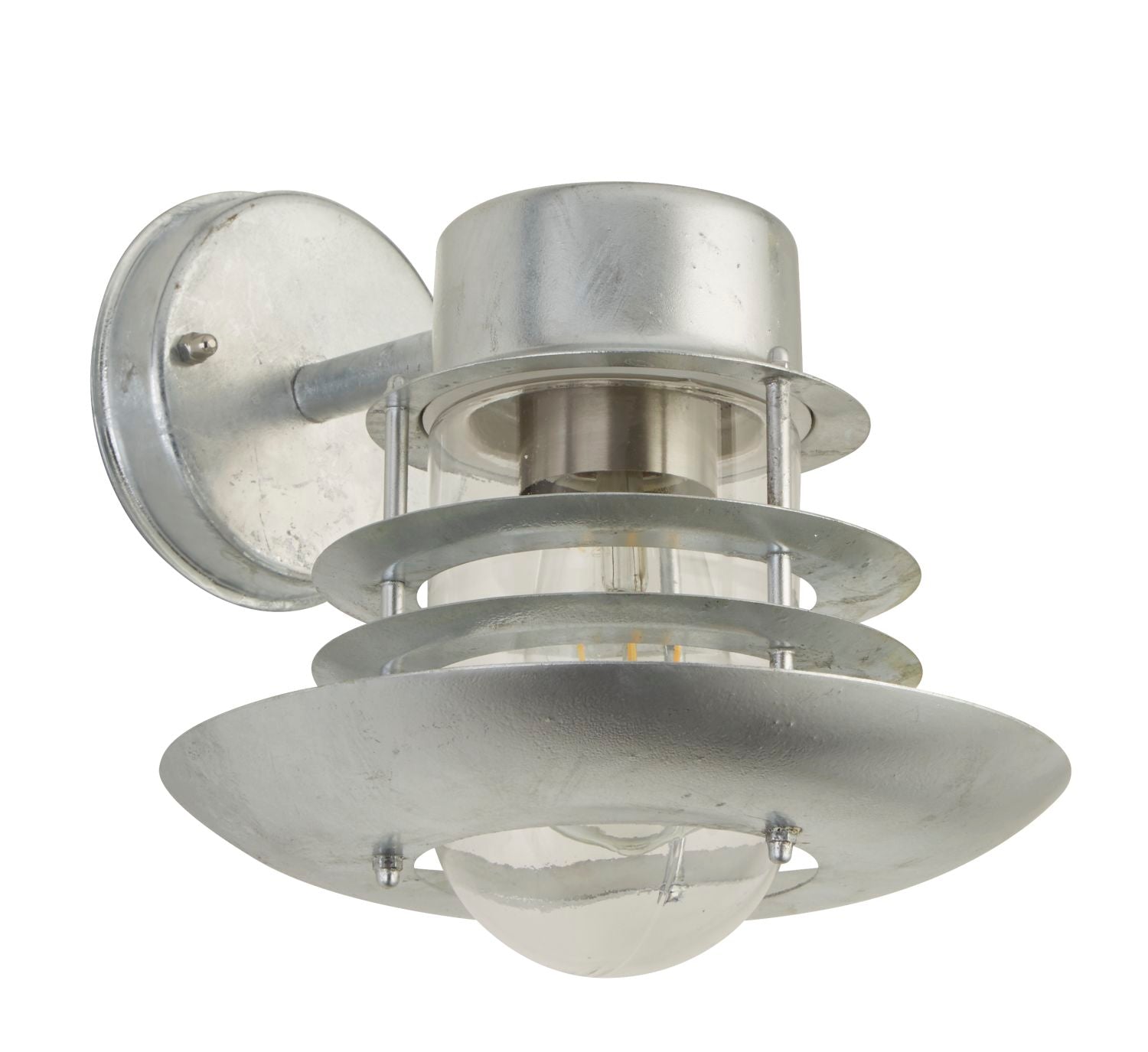 Galvanised Outdoor Lantern Wall Light