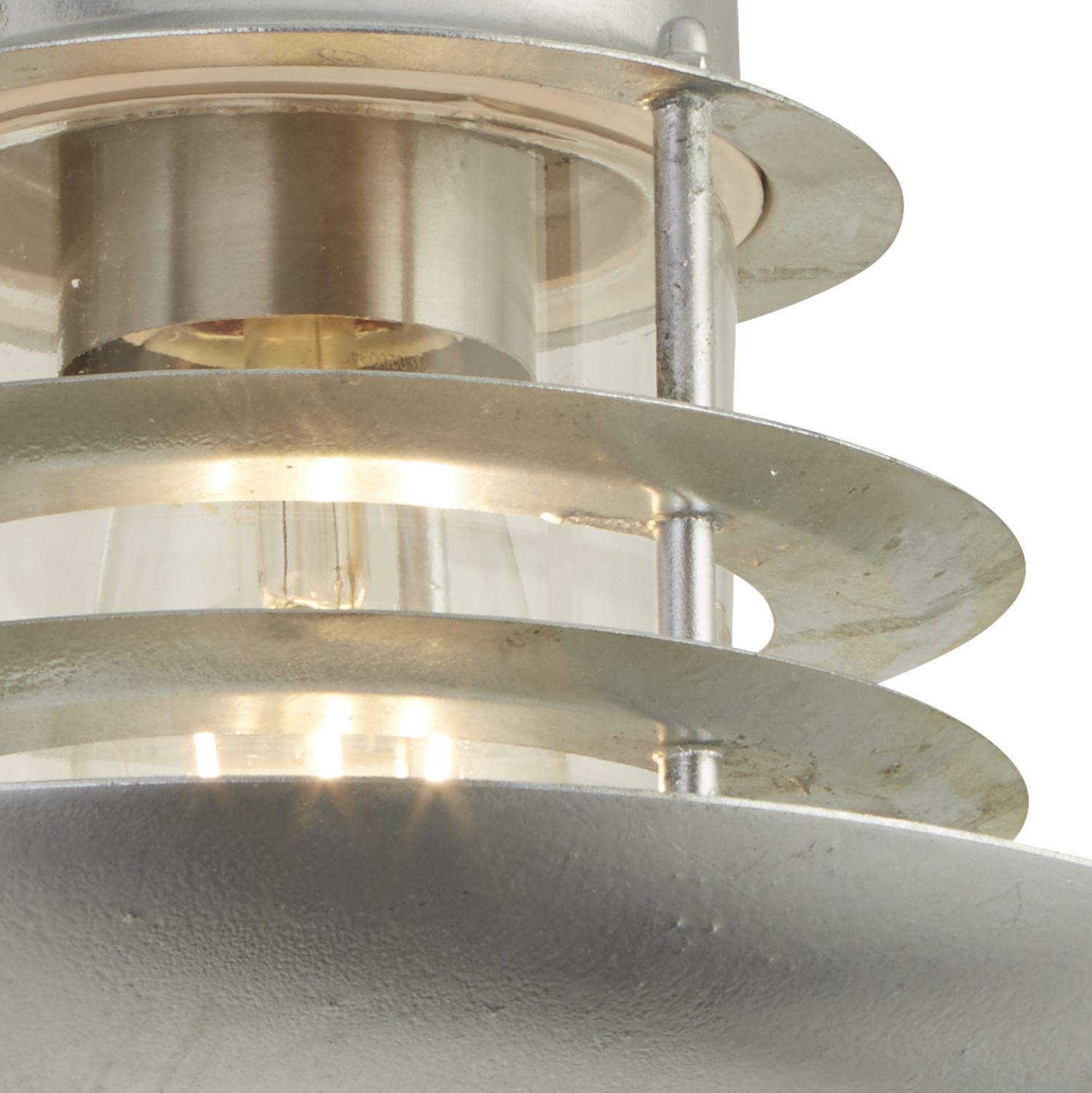 Galvanised Outdoor Lantern Wall Light