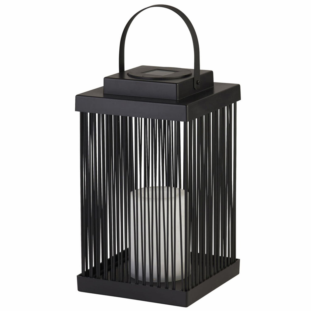 Medium Solar Outdoor Rattan Frame Lantern