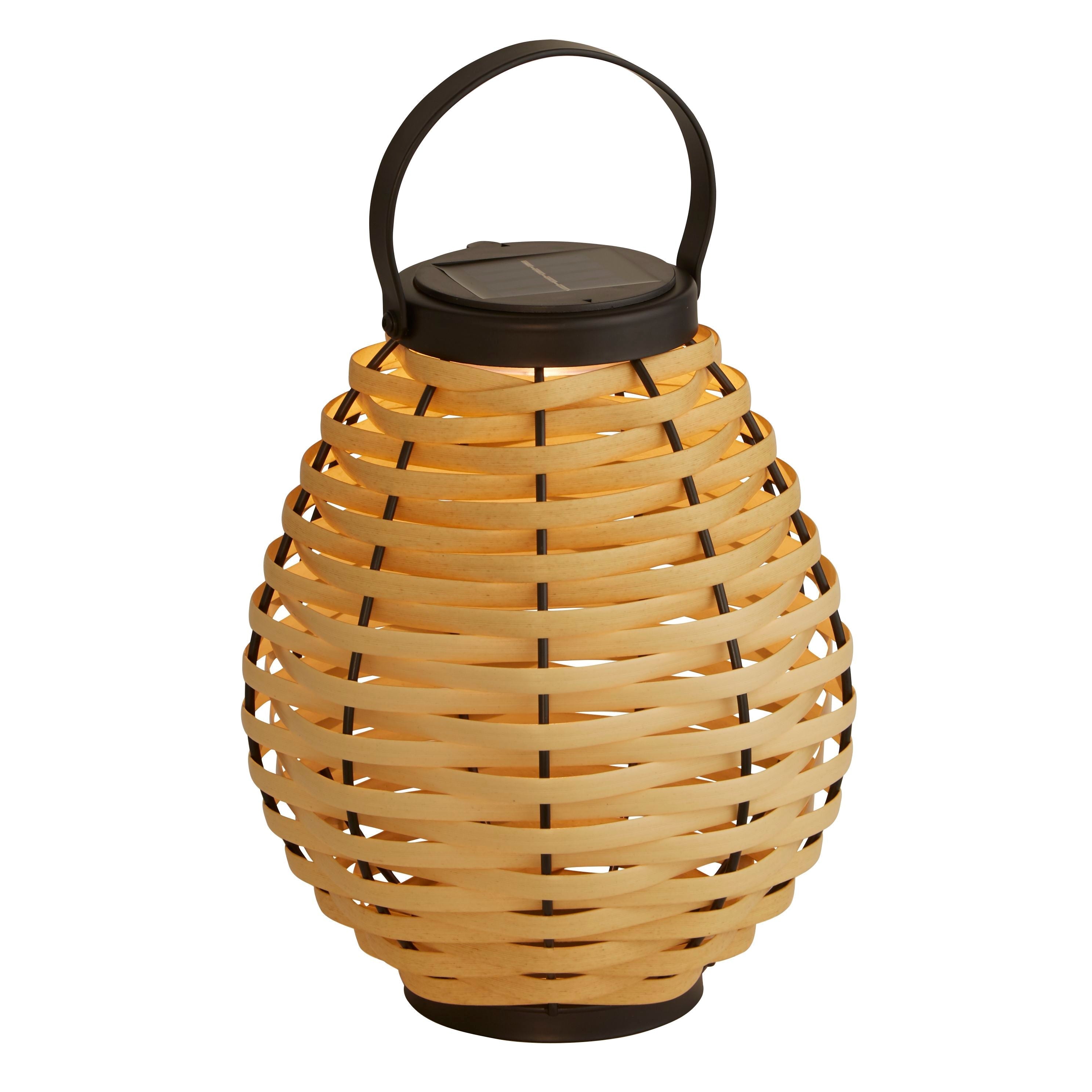 Rattan Weave Solar Lantern