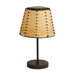 Rattan Weave Solar Table Lamp