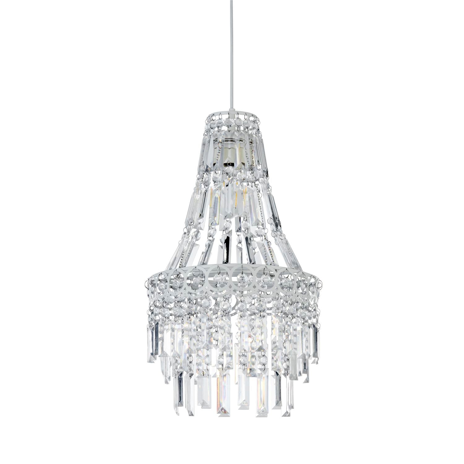 Large Vintage Clear Acrylic Chandelier Light Shade