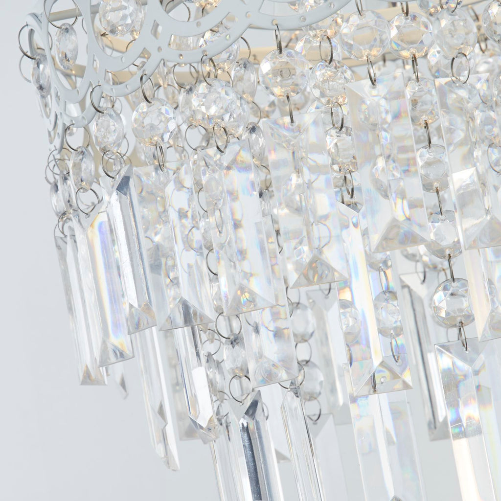 Large Vintage Clear Acrylic Chandelier Light Shade