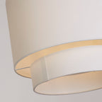 White Two Tier Drum Shade (30cm)