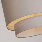 Grey Two Tier Drum Shade (30cm)