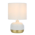 White & Gold Touch Table Lamp