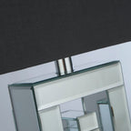 Mirror Table Lamp with Grey Shade