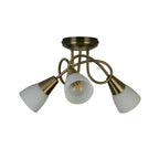 3 Light Antique Brass Twist Ceiling Light