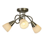 3 Light Satin Silver Ceiling Light