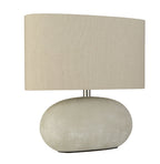 Grey Cement Finish Ceramic Lamp