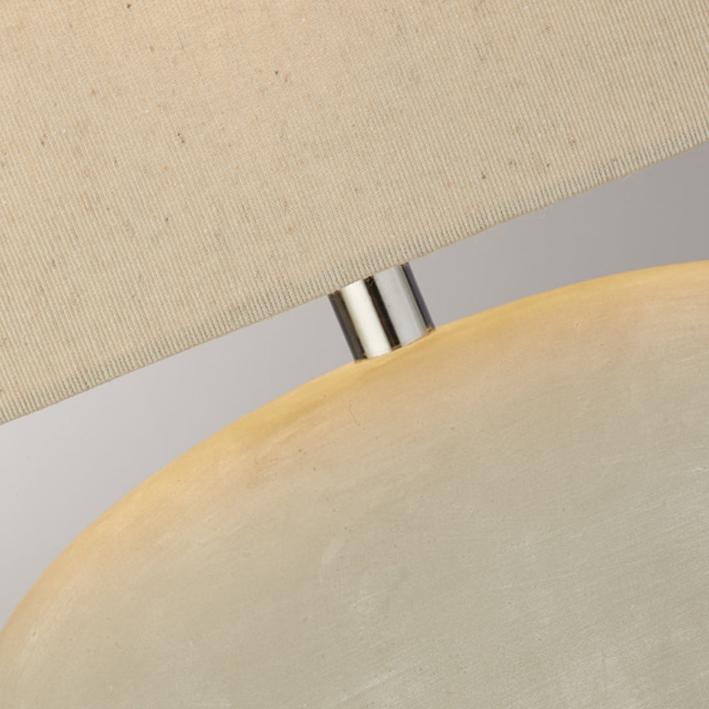 Grey Cement Finish Ceramic Lamp