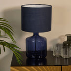 Blue Glass Table Lamp
