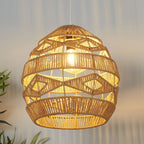 Solana Boho Woven Rattan Easy Fit Light Shade
