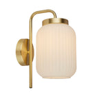 Flute Frosted Ribbed Acrylic Shade Wall Light