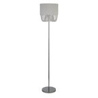 Luna White Floor Lamp with Acrylic Drops