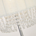 Luna White Floor Lamp with Acrylic Drops