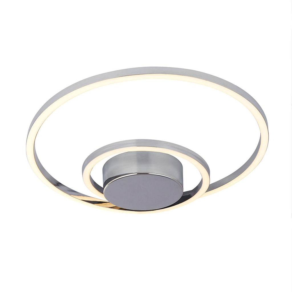 Orbit Glow Chrome LED Ceiling Flush Light