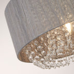 Luna Grey Ceiling Pendant Light with Acrylic Drops