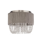 Luna Grey Ceiling Flush Light with Acrylic Drops