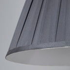 Twilight Tapered Grey Box Pleat Light Shade