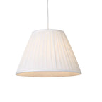 Twilight Tapered White Box Pleat Light Shade