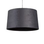 Velour Grey Velvet Tapered Easy Fit Drum Light Shade