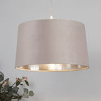 Mink Velour Velvet Tapered Drum Easy Fit Shade