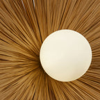 Sunburst Raffia Fibre Plug-In Wall Light