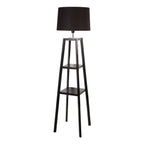 Tower Shelf Light Black Floor Lamp
