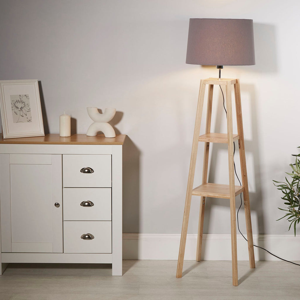 Tower Light Lamp with Built in Shelves