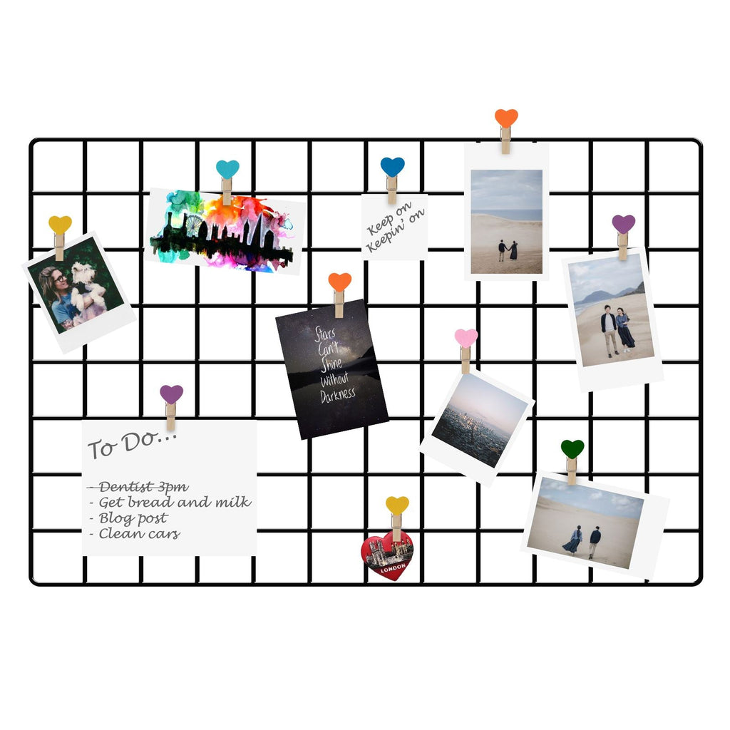 Hanging Grid Organisation & Photo Wall Panels - Pack of 2 Black | Pukkr