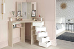 Corner Beauty Bar, White & Natural