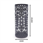Round Metal Umbrella Stand in Grey | M&W