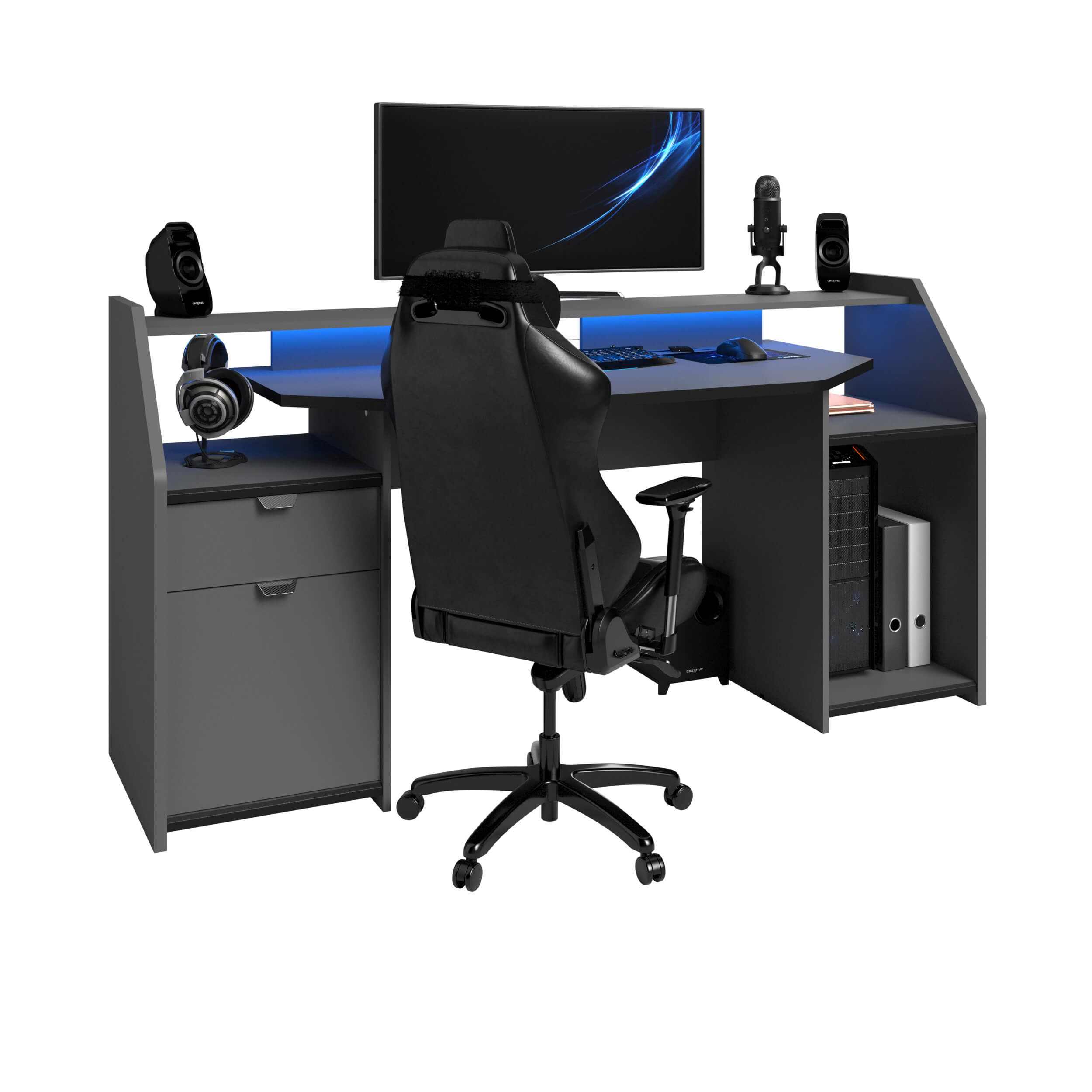 Large Set Up LED Gaming Desk