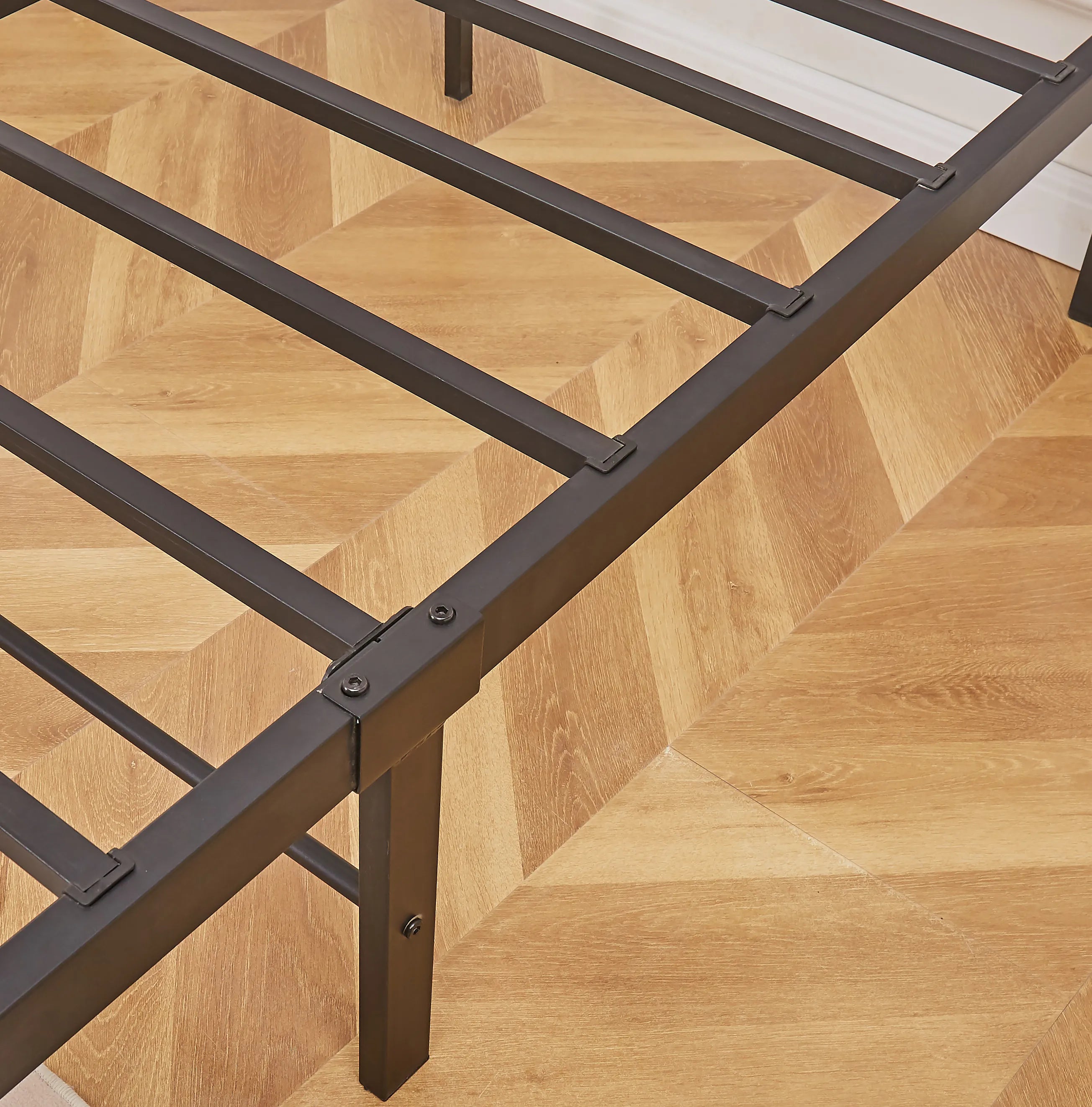 Taylor Minimalist Black Metal Bed Frame
