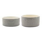 Scruffs Grey Classic Slow Feeder & Drink Bowl Set For Dogs