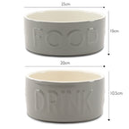 Scruffs Grey Classic Slow Feeder & Drink Bowl Set For Dogs