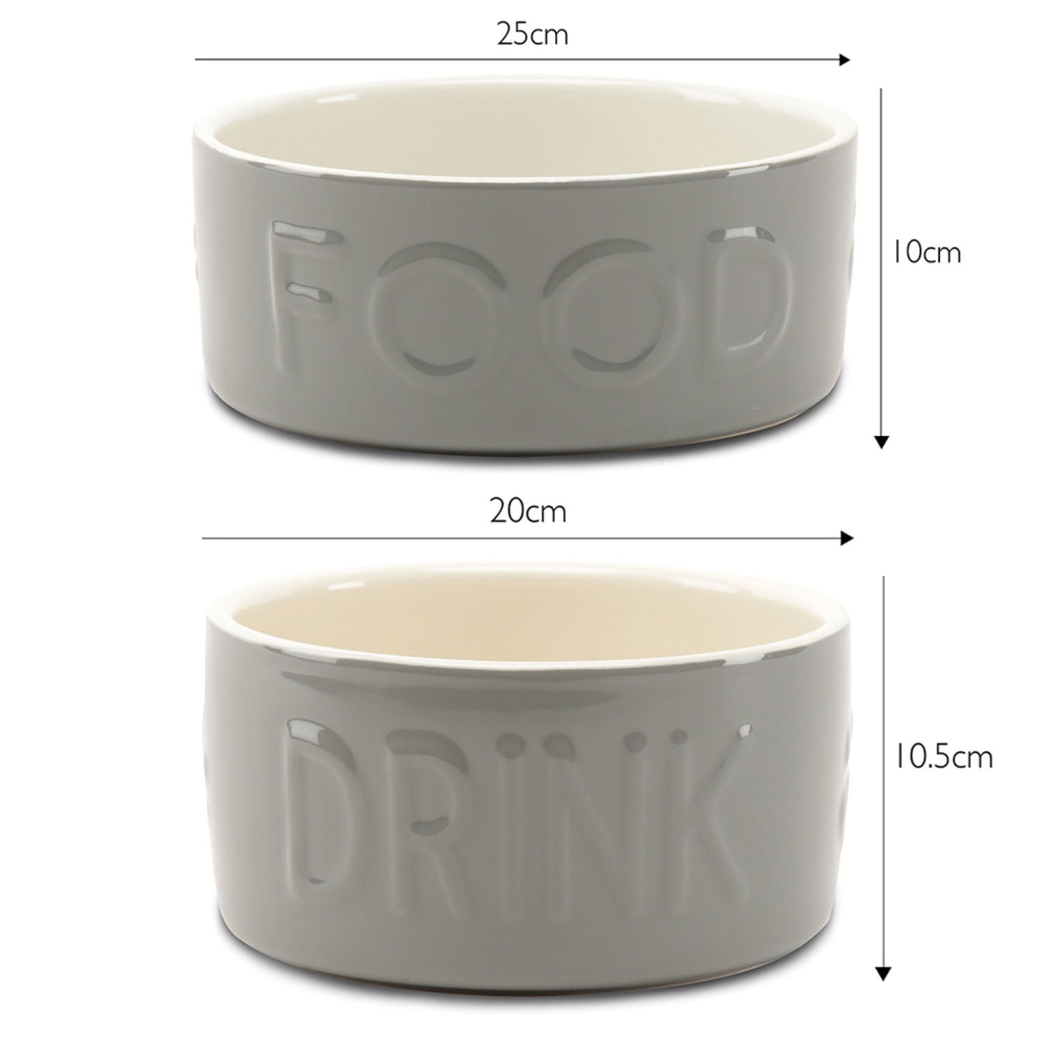Scruffs Grey Classic Slow Feeder & Drink Bowl Set For Dogs