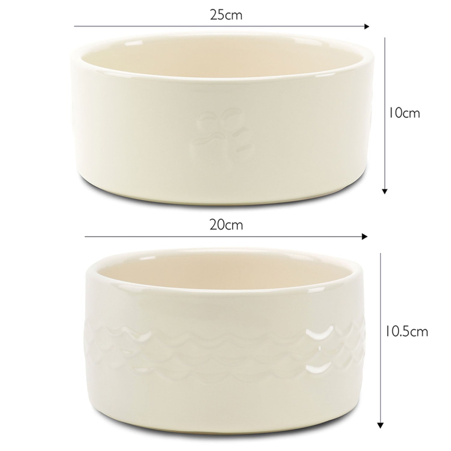 Scruffs Icon Cream Food & Drink Dog Bowl Set