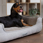 Scruffs Harvard Pearl Grey Memory Foam Water Resistant Box Dog Bed
