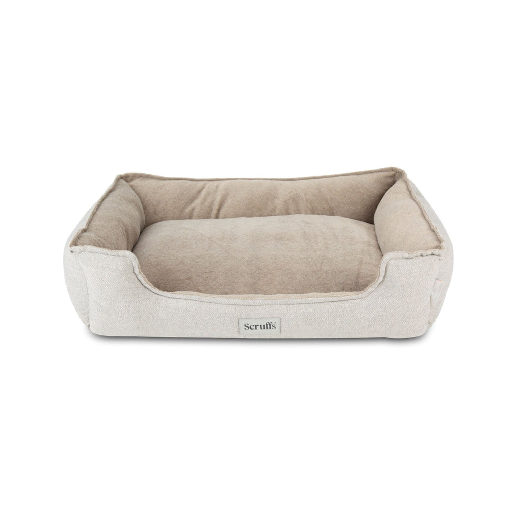 Scruffs Harvard Pearl Grey Memory Foam Water Resistant Box Dog Bed