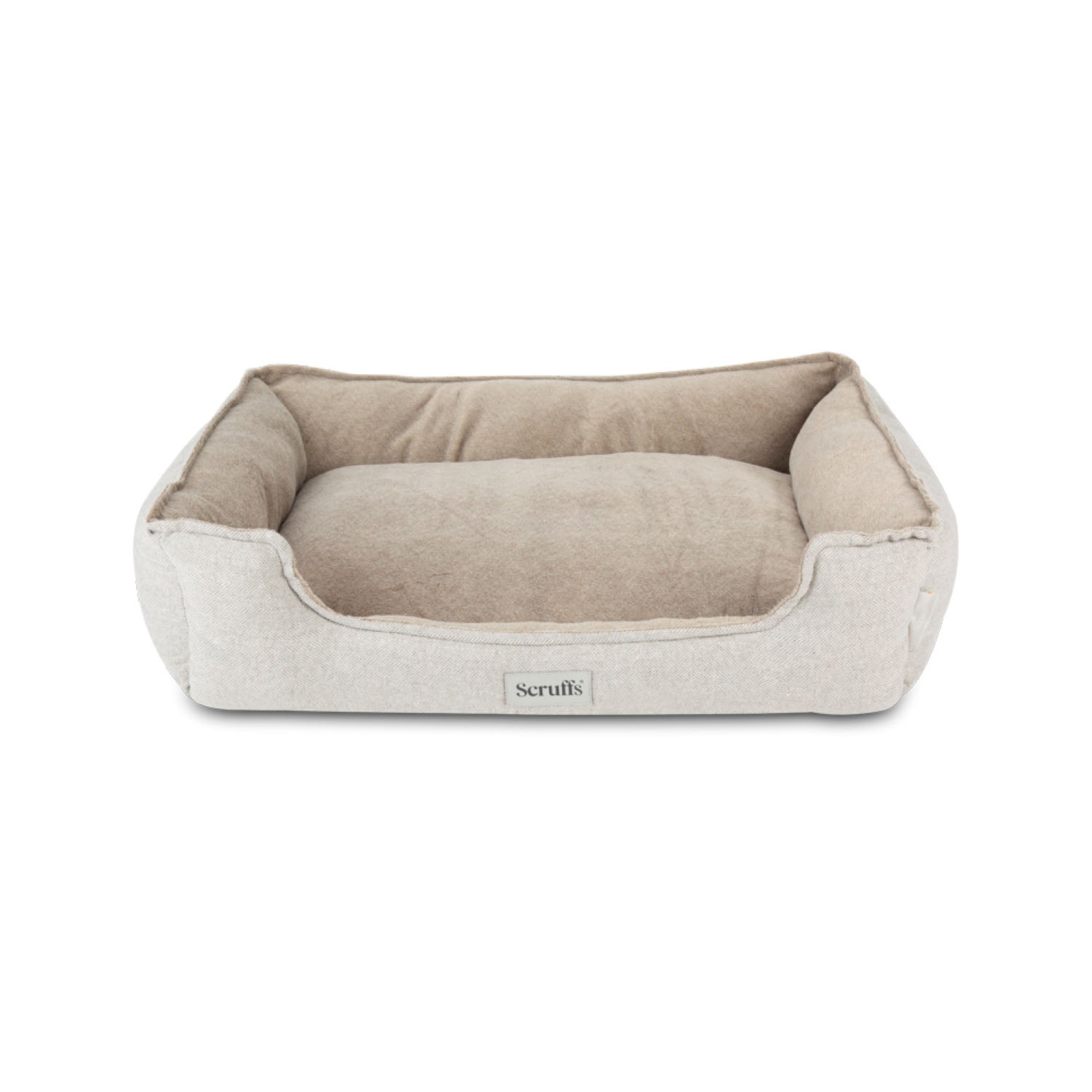 Scruffs Harvard Pearl Grey Memory Foam Water Resistant Box Dog Bed