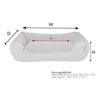 Scruffs Harvard Pearl Grey Memory Foam Water Resistant Box Dog Bed