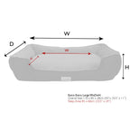Scruffs Harvard Graphite Memory Foam Water Resistant Box Dog Bed