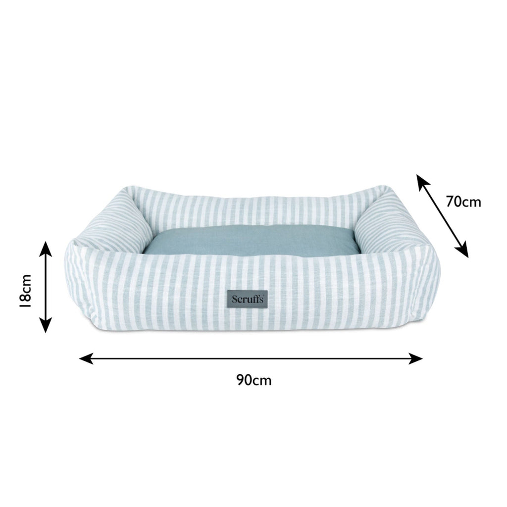 Scruffs Coastal Green Stripe Pet Dog Bed