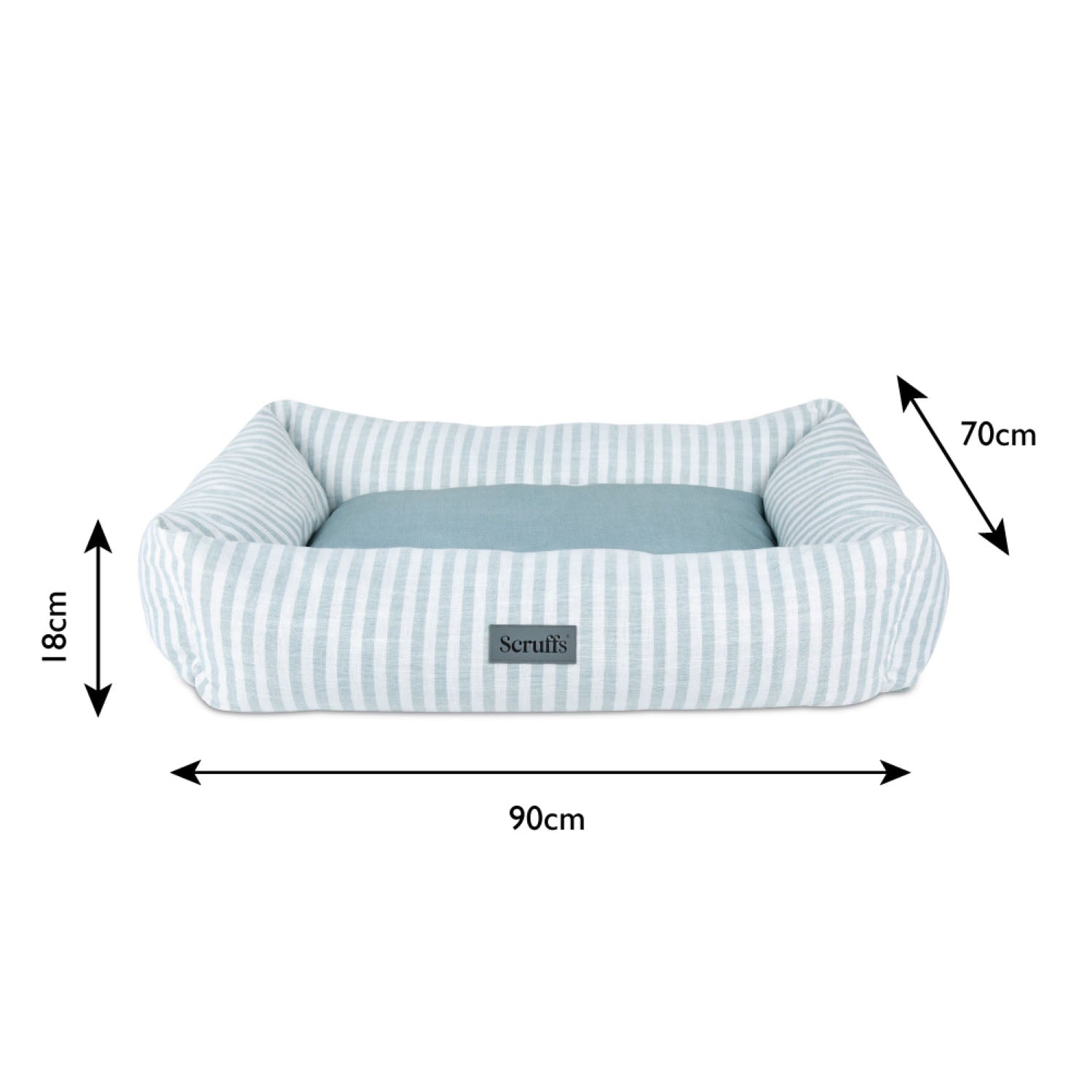 Scruffs Coastal Green Stripe Pet Dog Bed