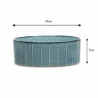 Scruffs Ceramic Heavy Duty Grey Pinstripe Reactive Glaze Dog Bowls (2pc Set)